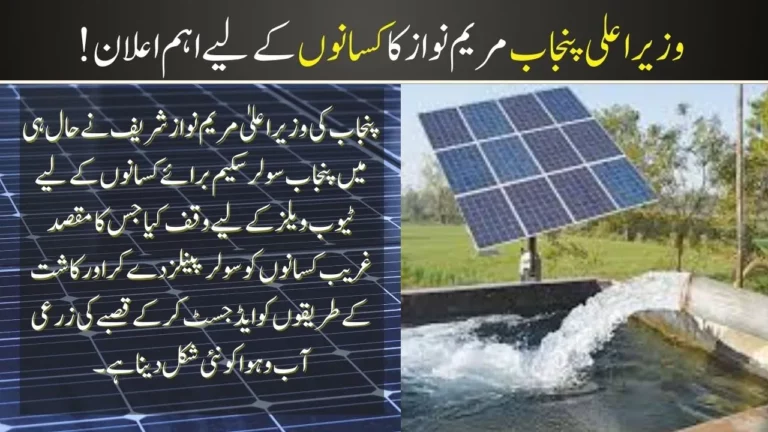 Overview of Punjab's Solar Panel Scheme for Tube Wells 2024